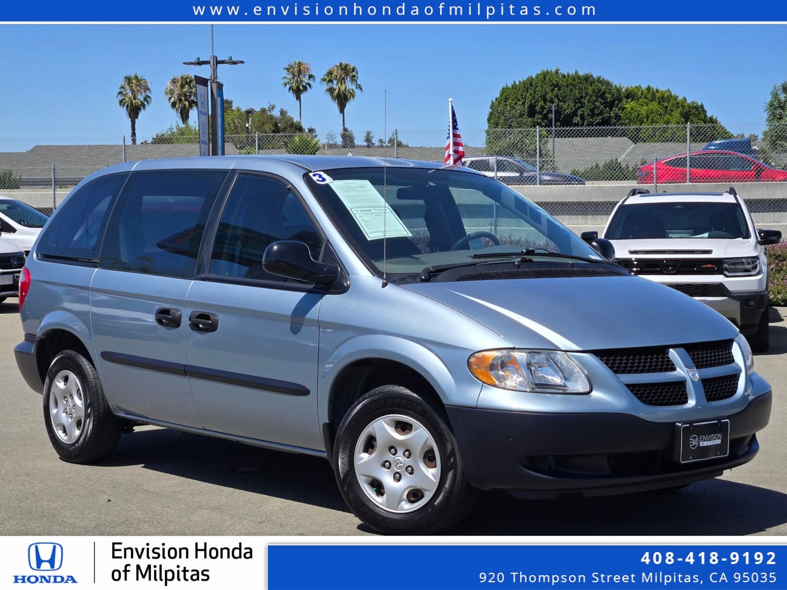 Blue 2003 Dodge Caravan Minivan Front-Wheel Drive 4-Speed Automatic