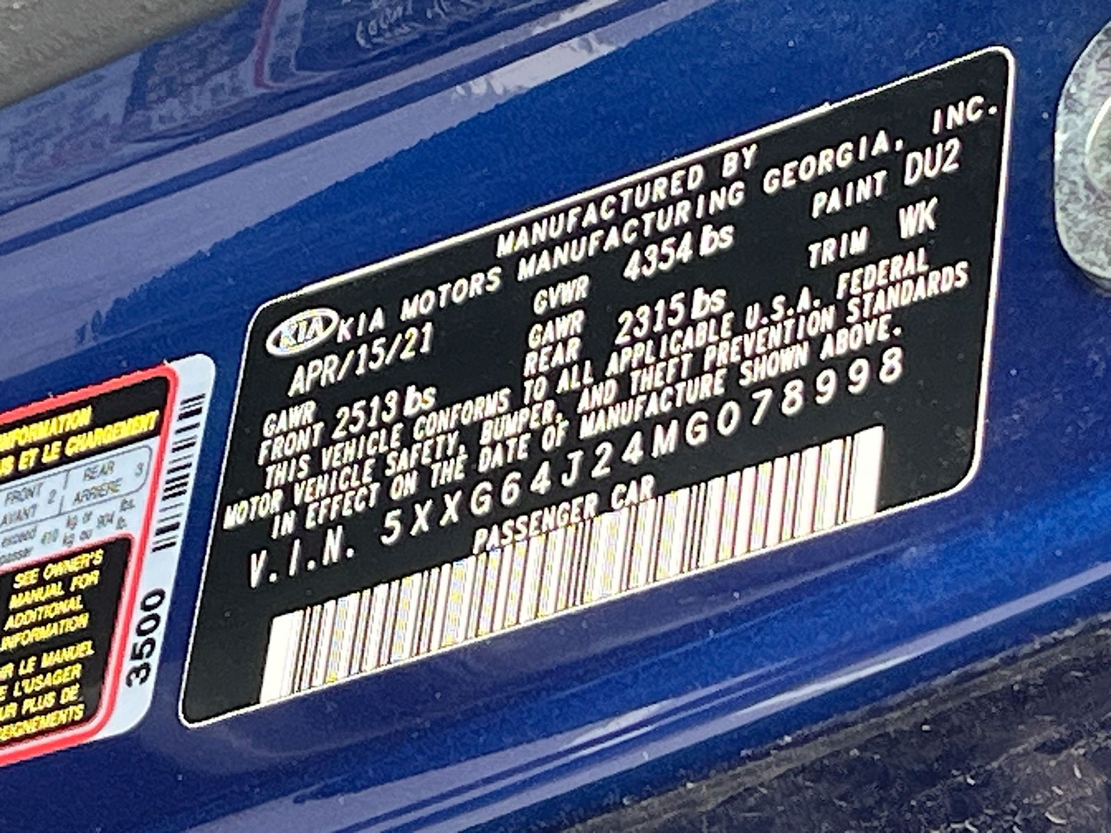 Used 2021 Blue Kia GT-Line image 31