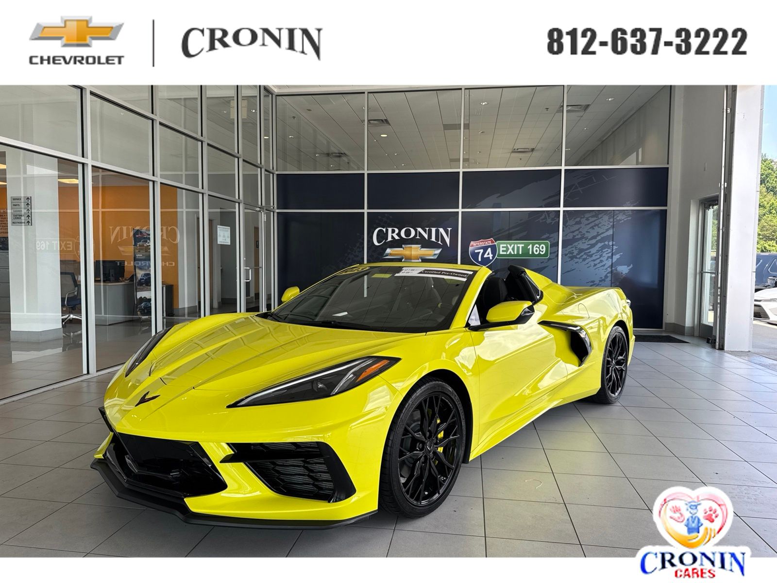 Accelerate Yellow Metallic 2023 Chevrolet Corvette Convertible Rear-Wheel Drive 8-Speed Dual Clutch