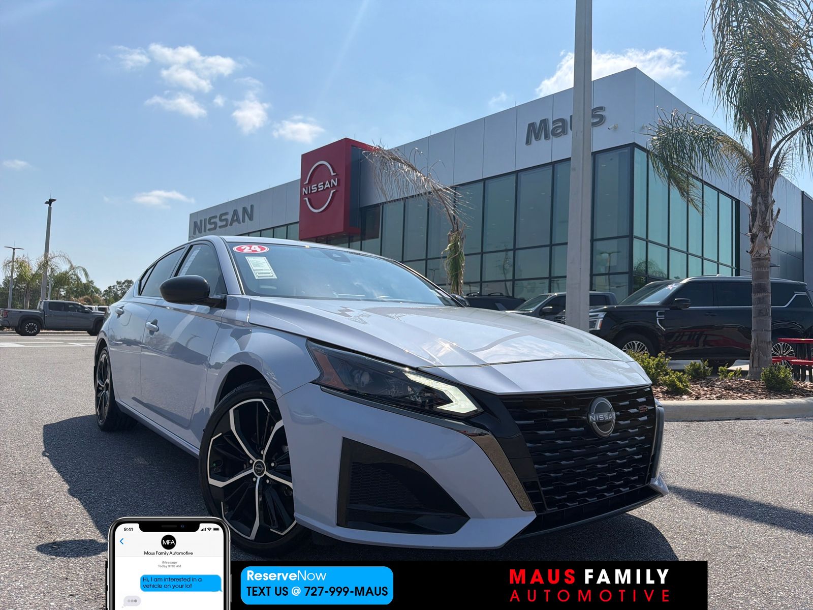 Gray Sky Pearl 2024 Nissan Altima 2.5 SR FWD Sedan Front-Wheel Drive Continuously Variable Transmission