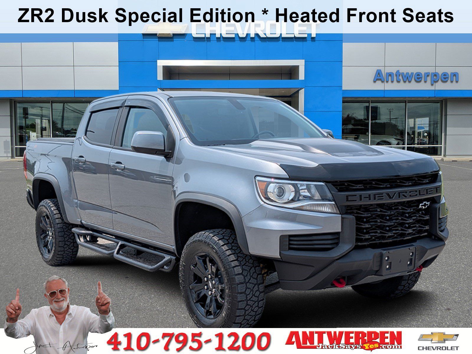 Gray (Steel Metallic) 2021 Chevrolet Colorado Pickup Truck Four-Wheel Drive 8-Speed Automatic