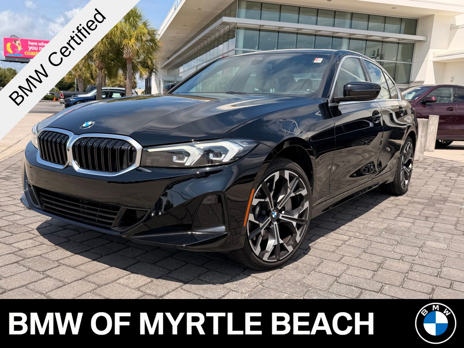 Jet Black 2025 BMW 3 Series Sedan Rear-Wheel Drive 8-Speed Automatic
