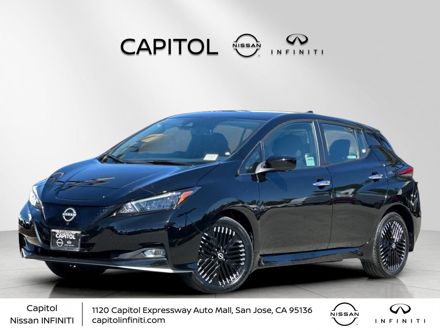 Super Black 2024 Nissan LEAF Hatchback Front-Wheel Drive Automatic