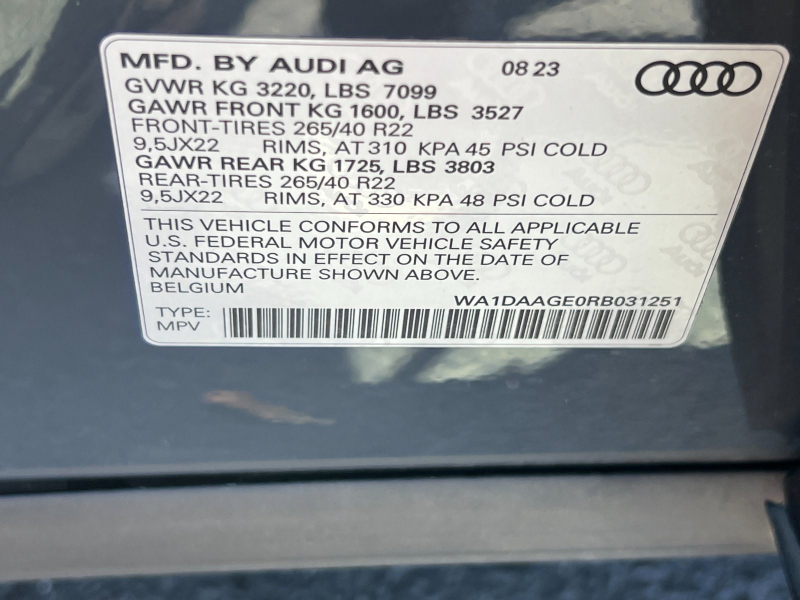 2024 Audi Q8 Sportback e-tron Prestige — full photo 29 of 29