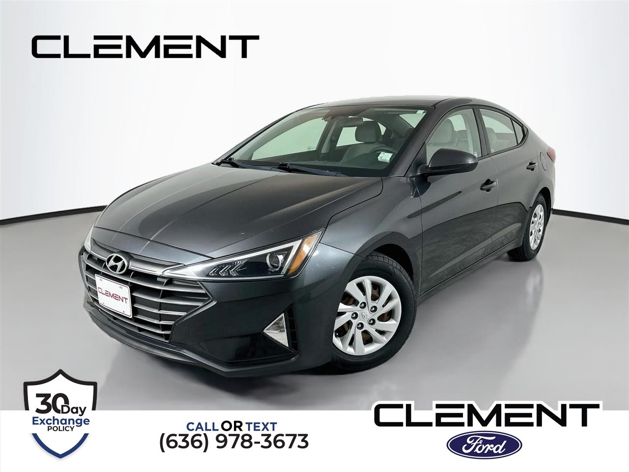 Portofino Gray 2020 Hyundai Elantra Sedan Front-Wheel Drive Continuously Variable Transmission