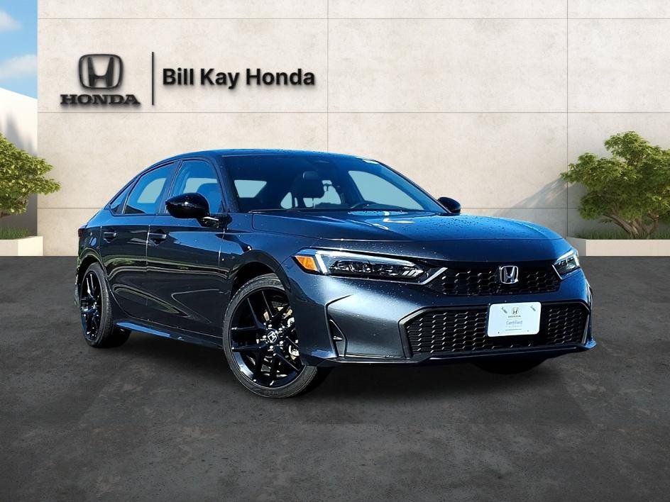 Meteorite Gray Metallic 2026 Honda Civic Hybrid Sport Sedan FWD Sedan Front-Wheel Drive Continuously Variable Transmission