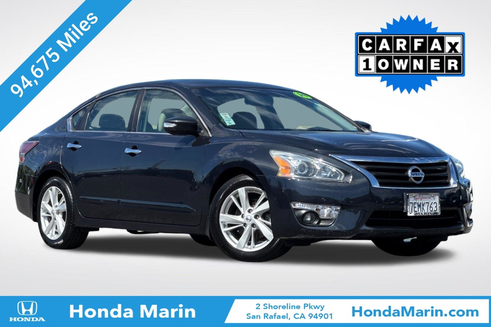 Storm Blue Metallic 2014 Nissan Altima 2.5 SL Sedan Front-Wheel Drive Continuously Variable Transmission