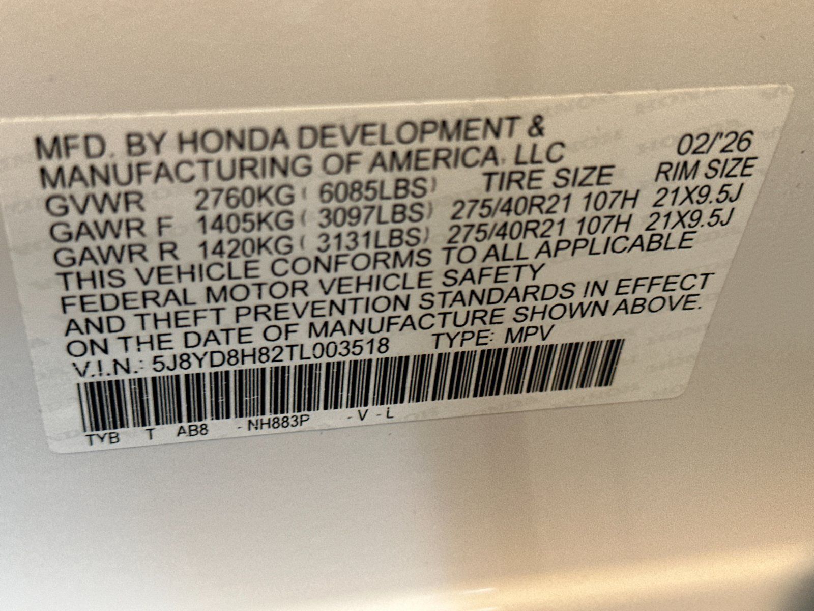 new 2026 Acura MDX car, priced at $78,135