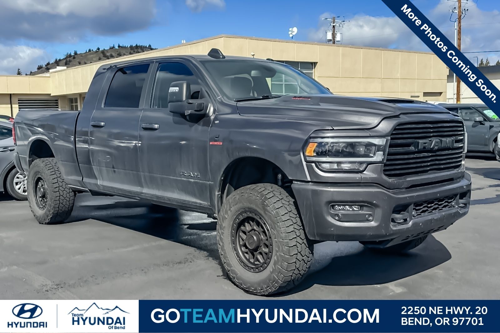 Gray (Granite Crystal Metallic Clearcoat) 2024 RAM 2500 Laramie Mega Cab 4WD Pickup Truck Four-Wheel Drive 6-Speed Automatic