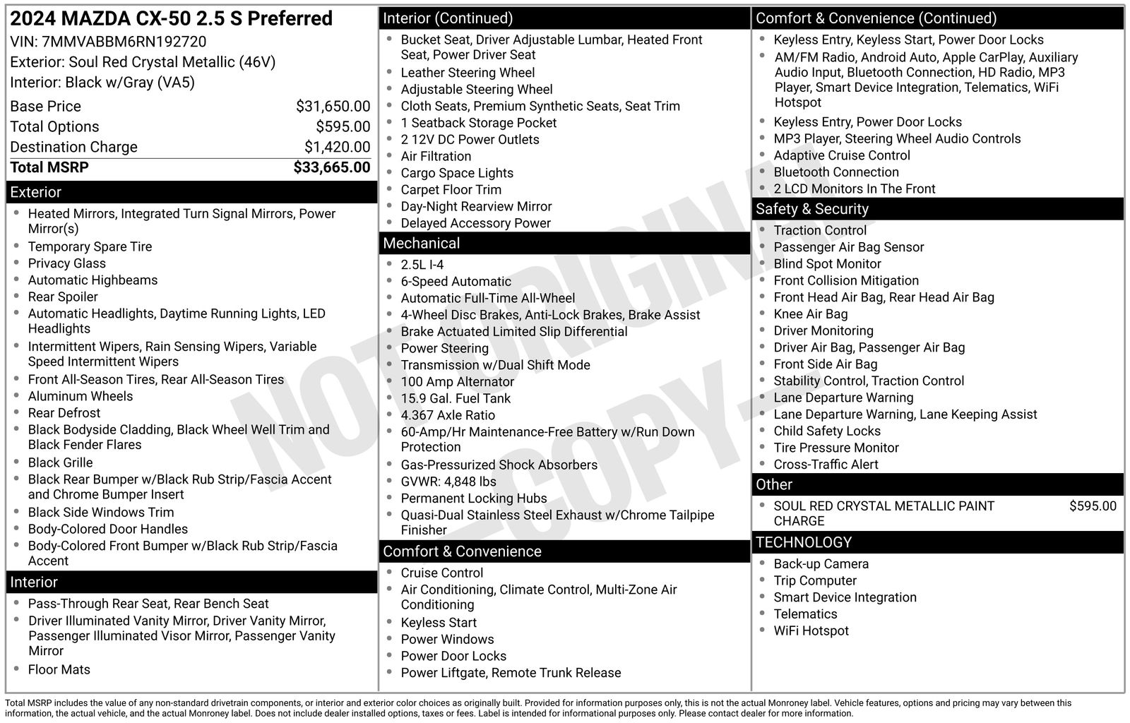 Used Car 2024 Mazda Cx-50  Utility 2.5 S Preferred Package All Wheel Drive For Sale Under $30,000 In Austin, Texas