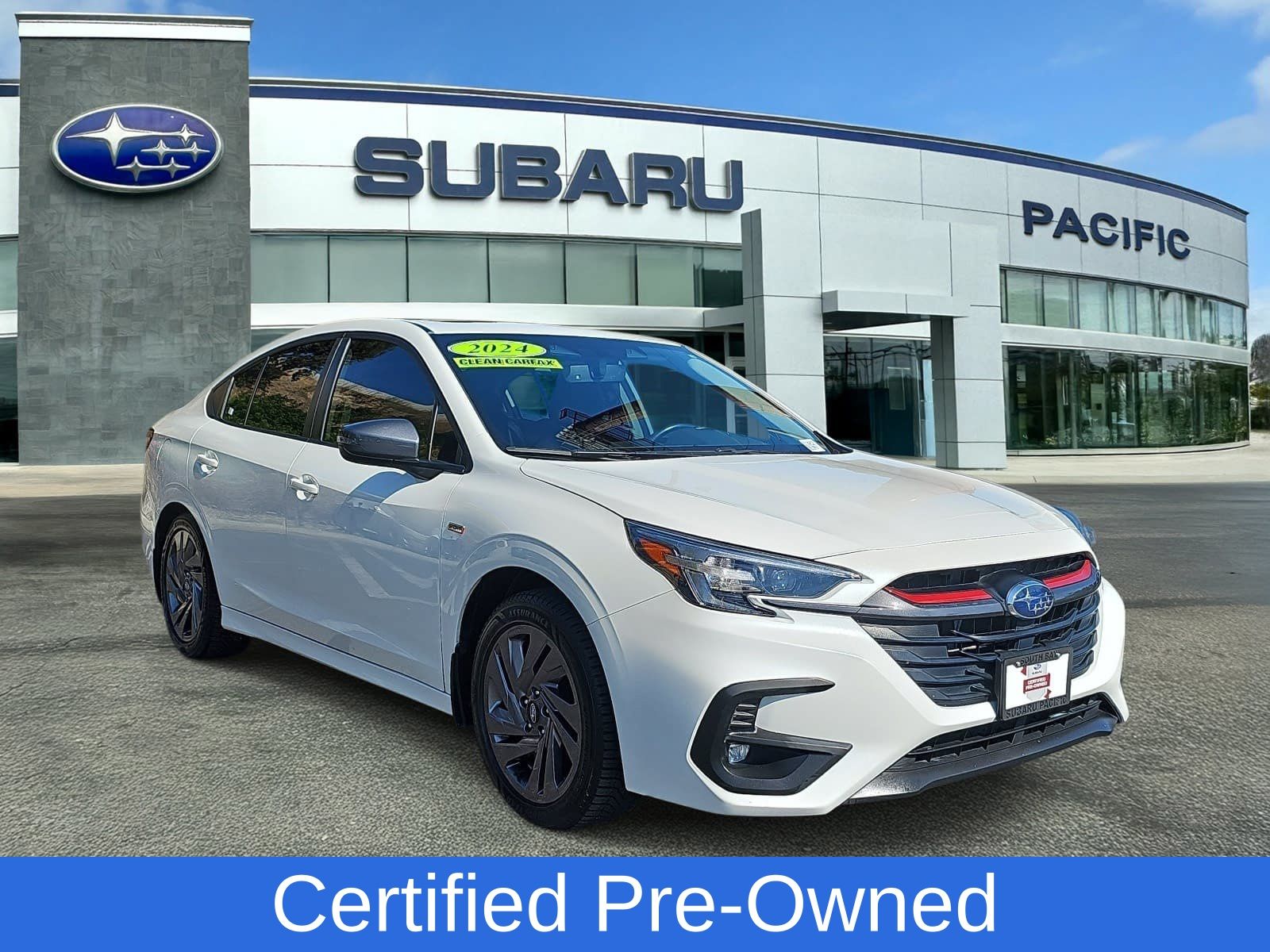 Crystal White Pearl 2024 Subaru Legacy Sedan All-Wheel Drive Continuously Variable Transmission
