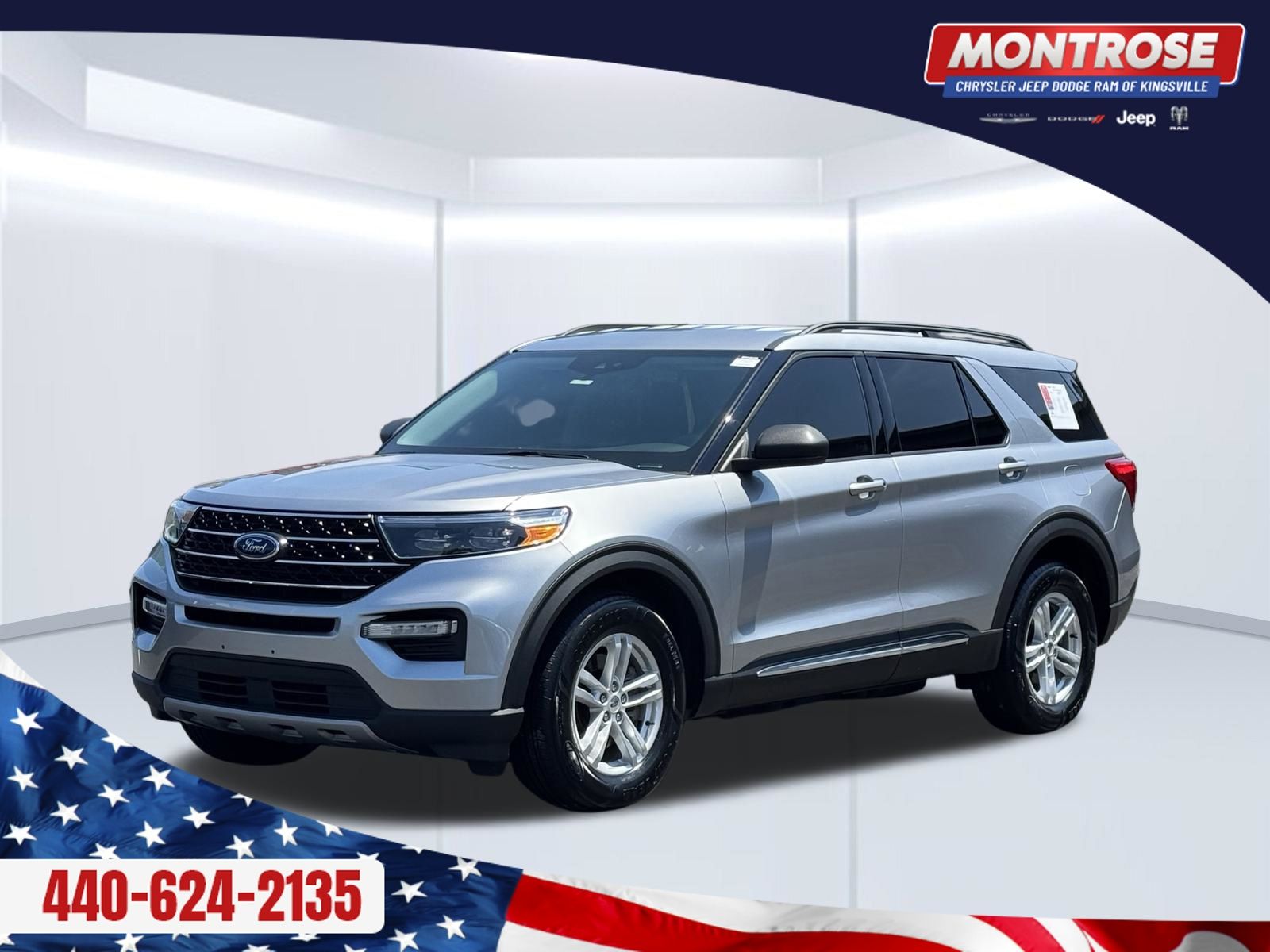 Silver Metallic 2020 Ford Explorer SUV / Crossover All-Wheel Drive Automatic