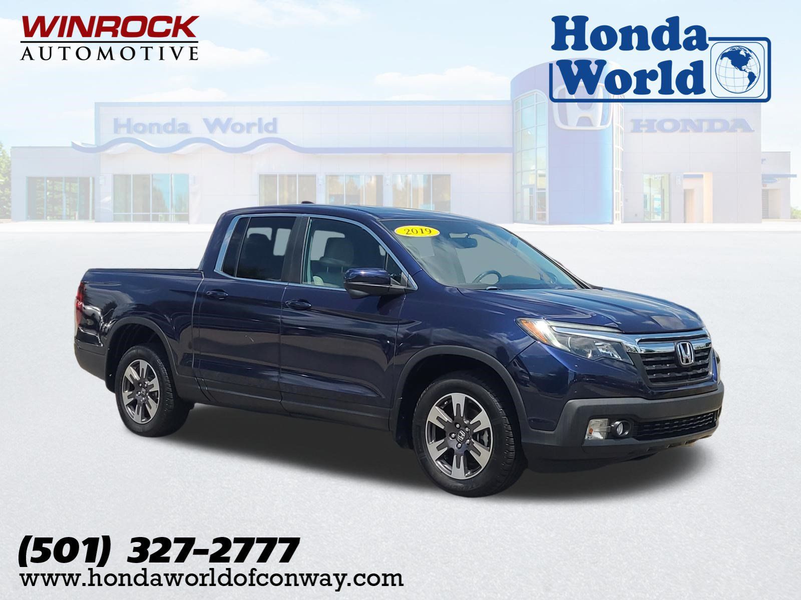 Black (Obsidian Blue Pearl) 2019 Honda Ridgeline Pickup Truck All-Wheel Drive 6-Speed Automatic
