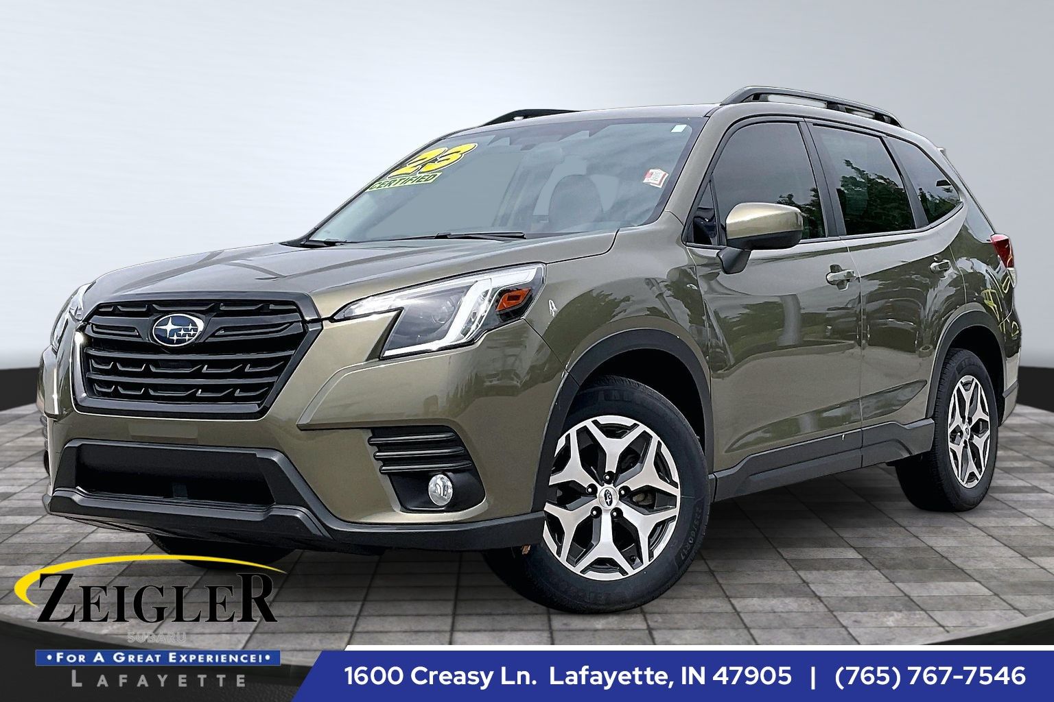 Autumn Green Metallic 2023 Subaru Forester Premium Crossover AWD SUV / Crossover All-Wheel Drive Continuously Variable Transmission