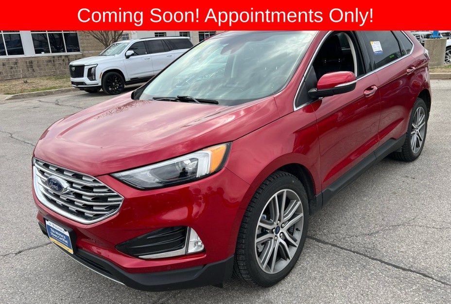 Rapid Red Metallic Tinted Clearcoat 2022 Ford Edge Titanium AWD SUV / Crossover All-Wheel Drive 8-Speed Automatic