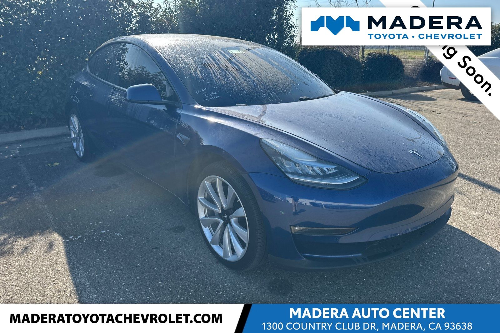 Blue 2019 Tesla Model 3 Long Range AWD Sedan All-Wheel Drive 1-Speed Automatic