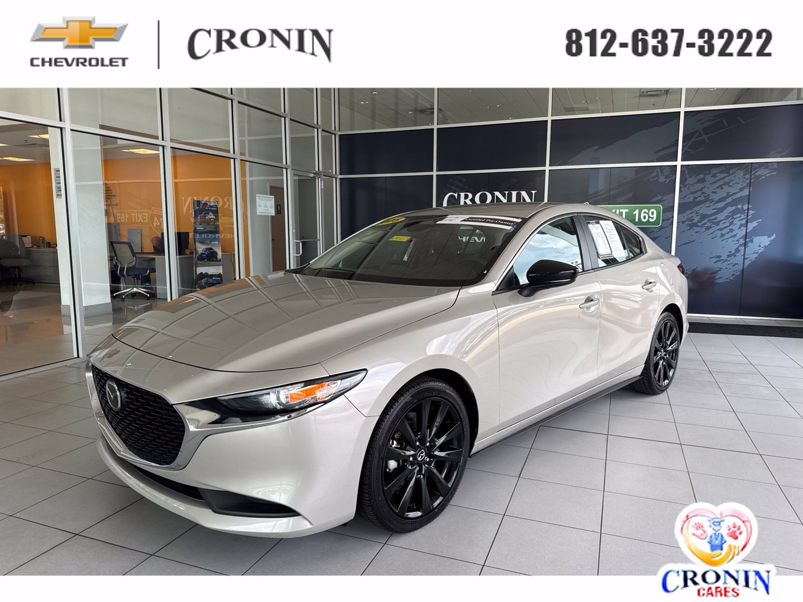 Gray (Platinum Quartz Metallic) 2025 Mazda MAZDA3 Sedan Front-Wheel Drive 6-Speed Automatic