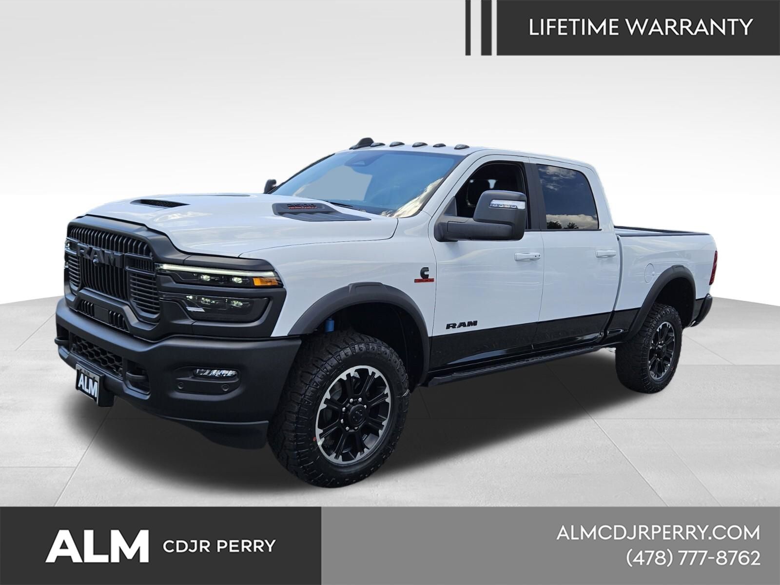 Bright White Clearcoat 2025 RAM 2500 Rebel Crew Cab 4WD Pickup Truck Four-Wheel Drive 8-Speed Automatic