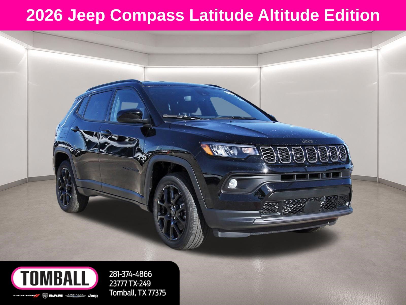 Diamond Black Crystal Pearlcoat 2026 Jeep Compass SUV / Crossover Four-Wheel Drive 8-Speed Automatic