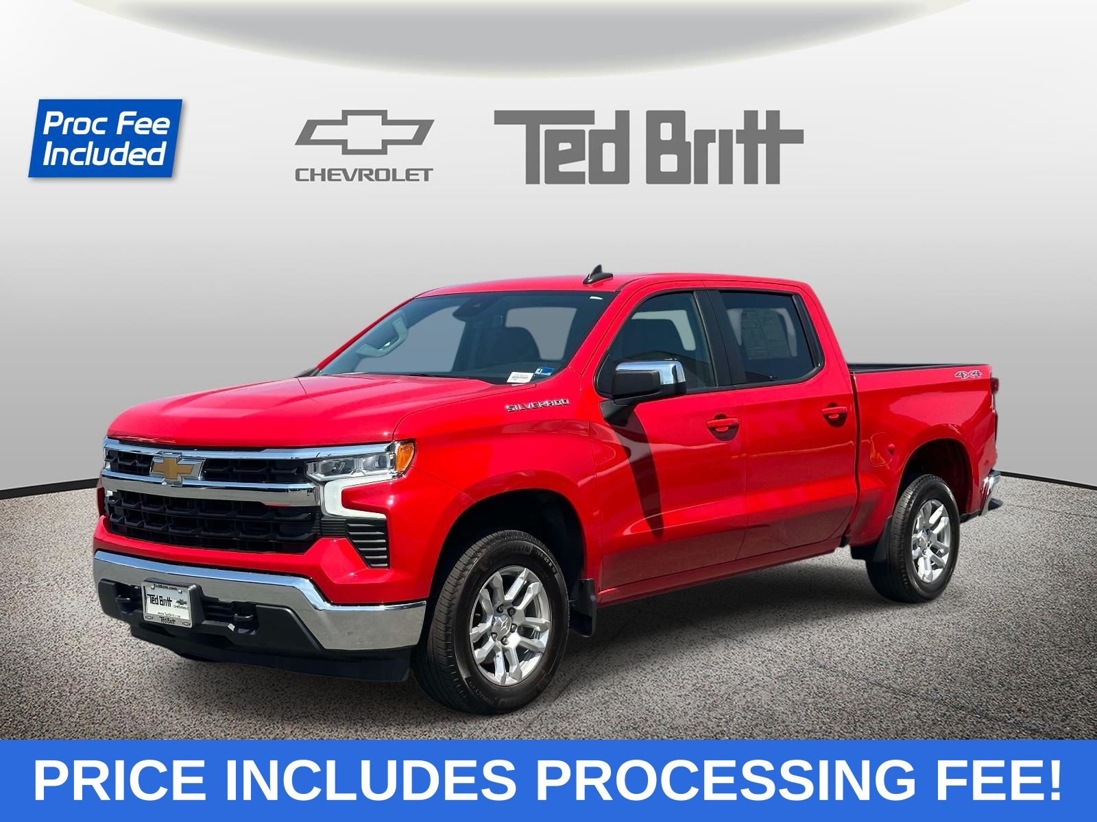 Red 2023 Chevrolet Silverado 1500 Pickup Truck Four-Wheel Drive 8-Speed Automatic