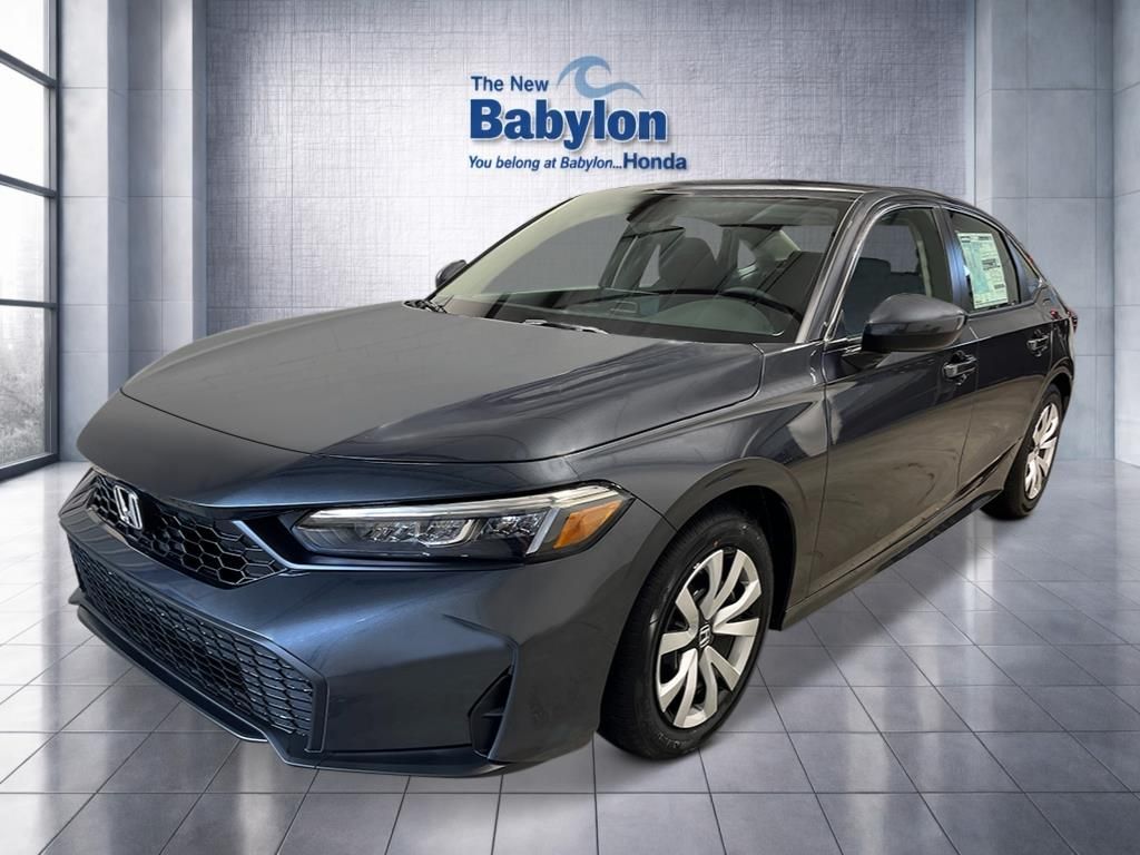 Meteorite Gray Metallic 2026 Honda Civic LX FWD Sedan Front-Wheel Drive Continuously Variable Transmission