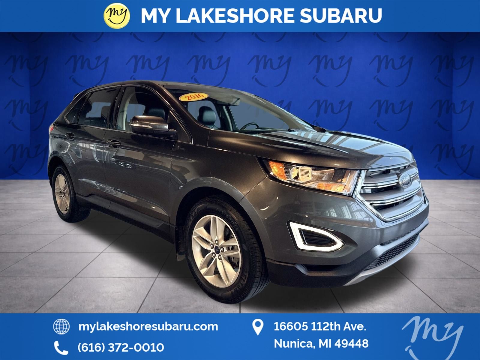 Gray (Magnetic Metallic) 2016 Ford Edge SEL SUV / Crossover Front-Wheel Drive 6-Speed Automatic
