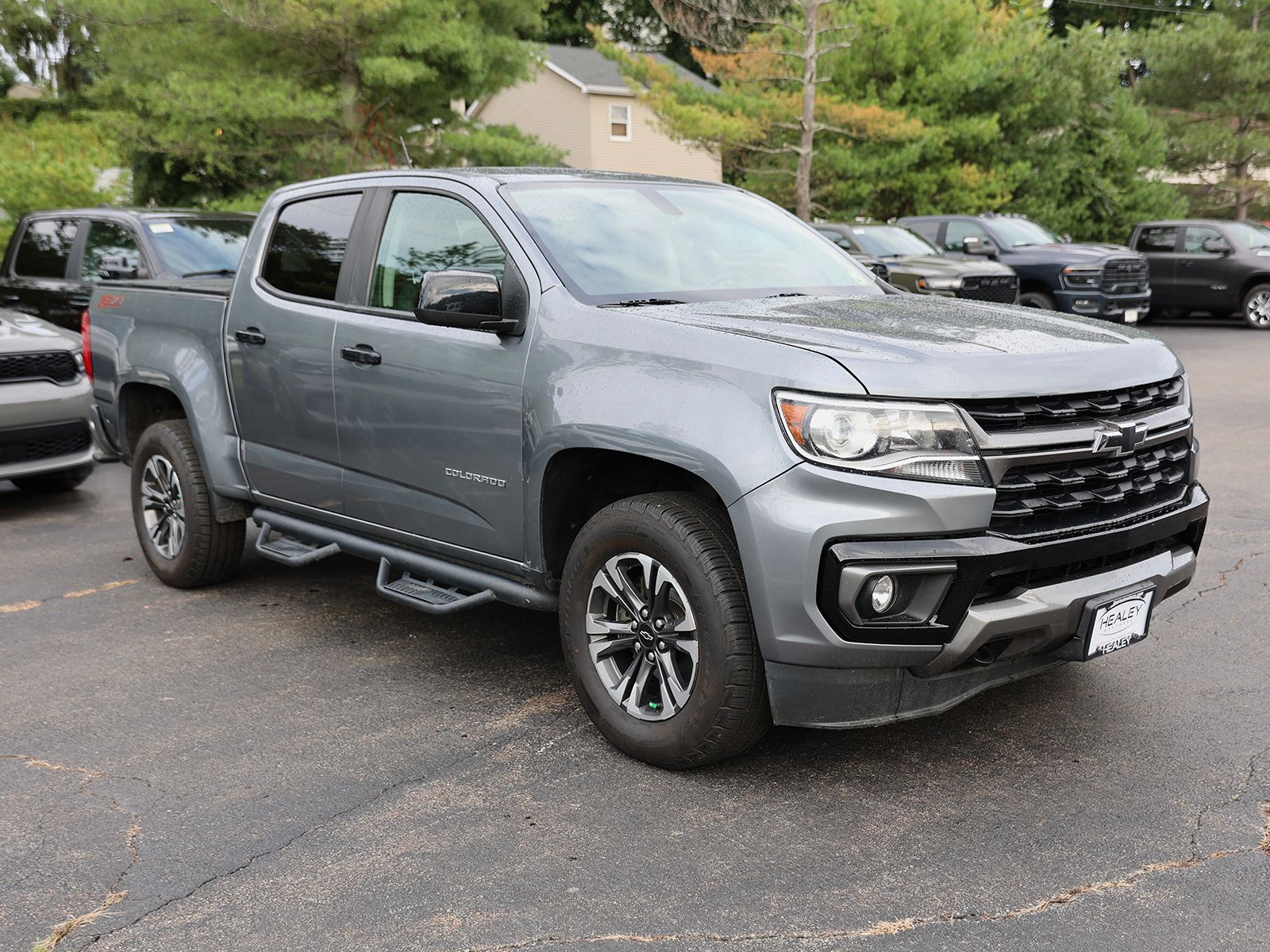 Gray (Satin Steel Metallic) 2021 Chevrolet Colorado Pickup Truck Four-Wheel Drive 8-Speed Automatic