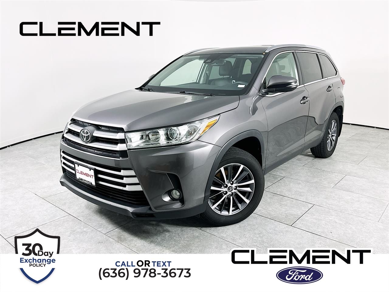 Predawn Gray Mica 2019 Toyota Highlander XLE AWD SUV / Crossover All-Wheel Drive 8-Speed Automatic