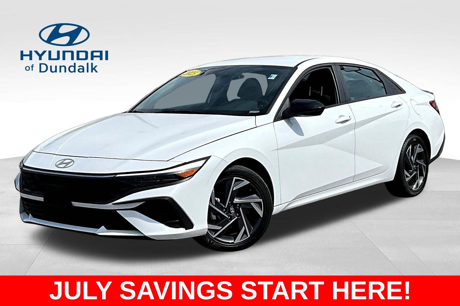 Serenity White 2025 Hyundai Elantra Sedan Front-Wheel Drive Continuously Variable Transmission