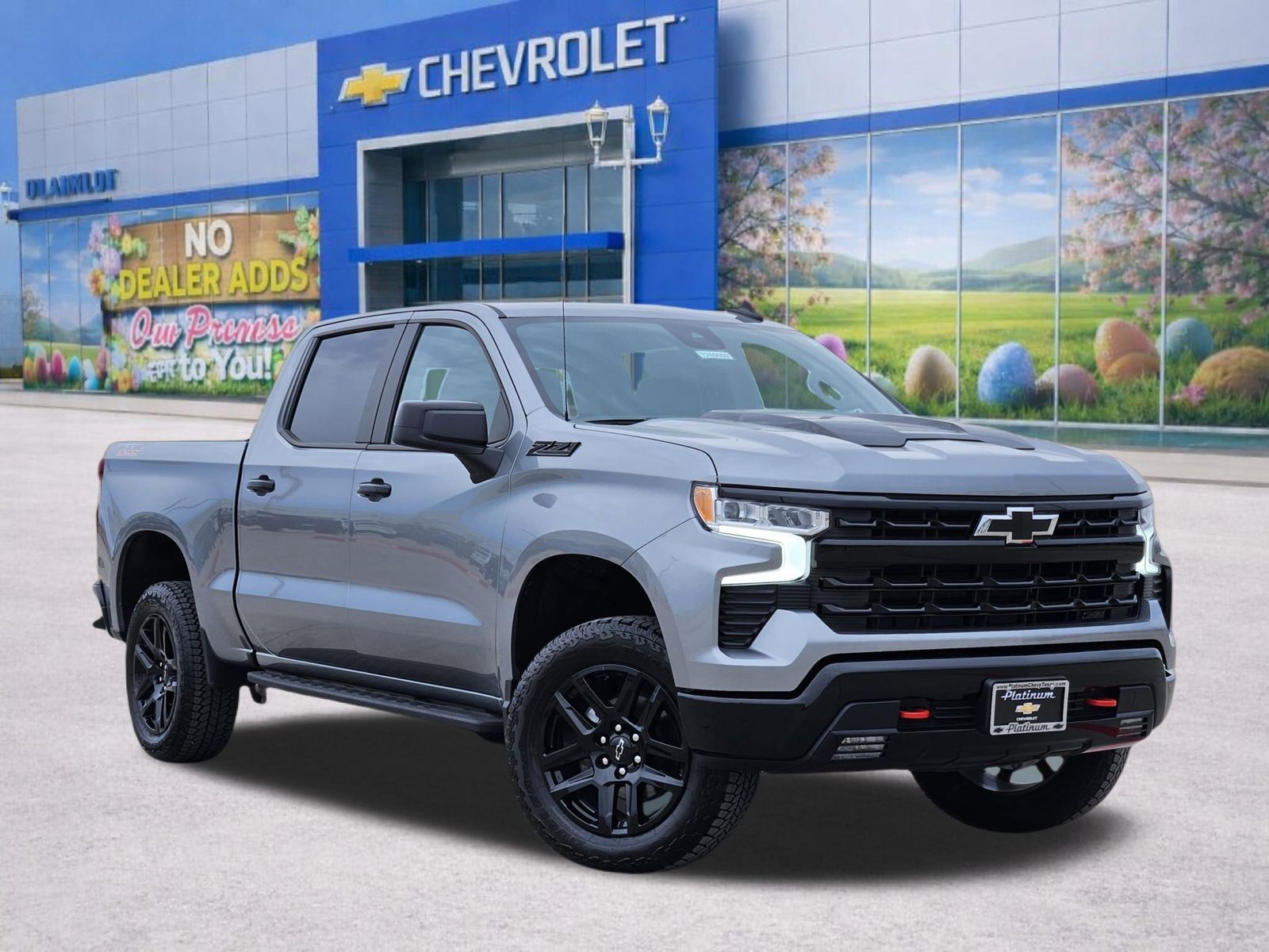 Sterling Gray Metallic 2026 Chevrolet Silverado 1500 LT Trail Boss Crew Cab 4WD Pickup Truck Four-Wheel Drive Automatic