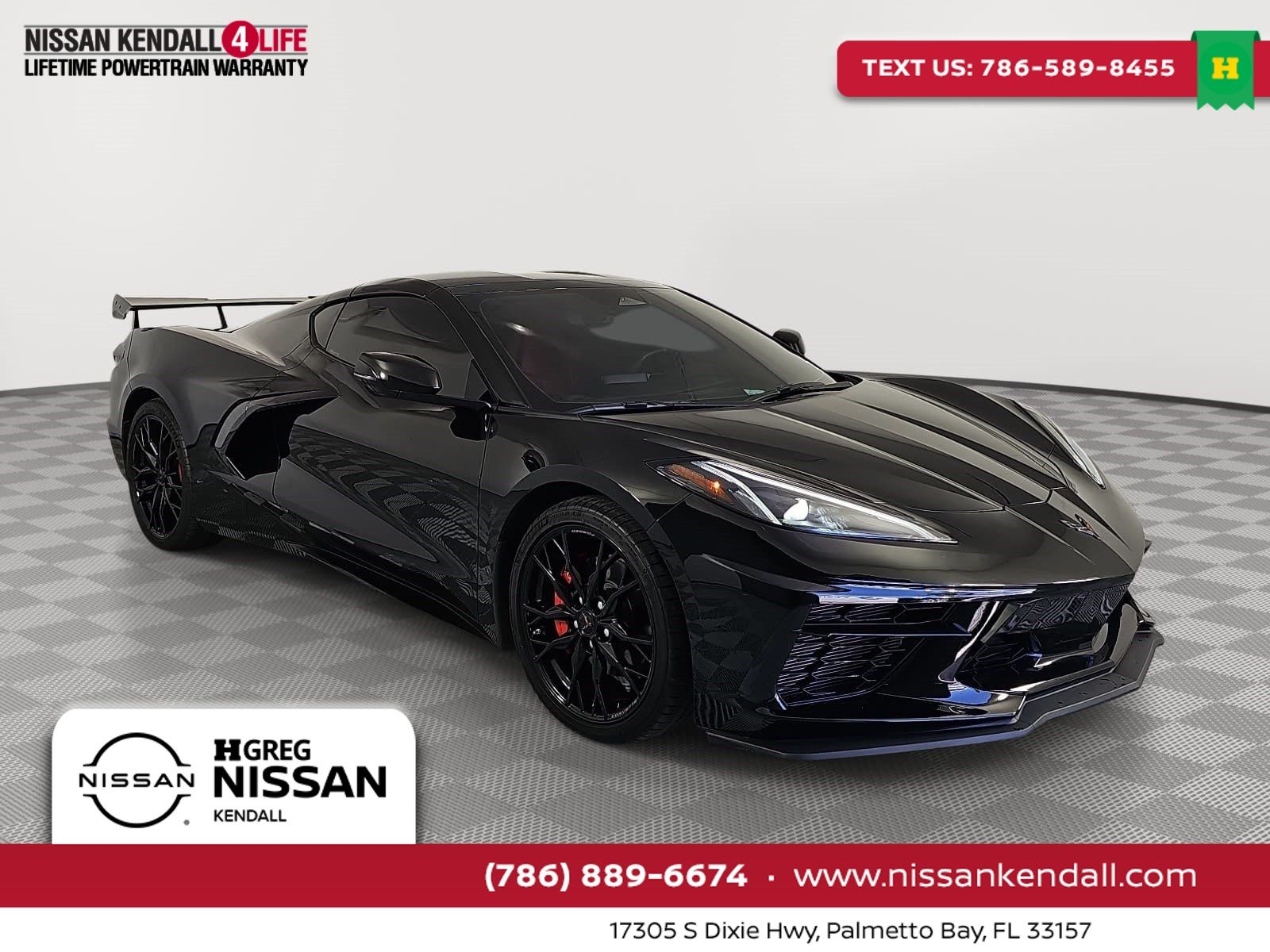 Black 2025 Chevrolet Corvette Coupe Rear-Wheel Drive 8-Speed Dual Clutch