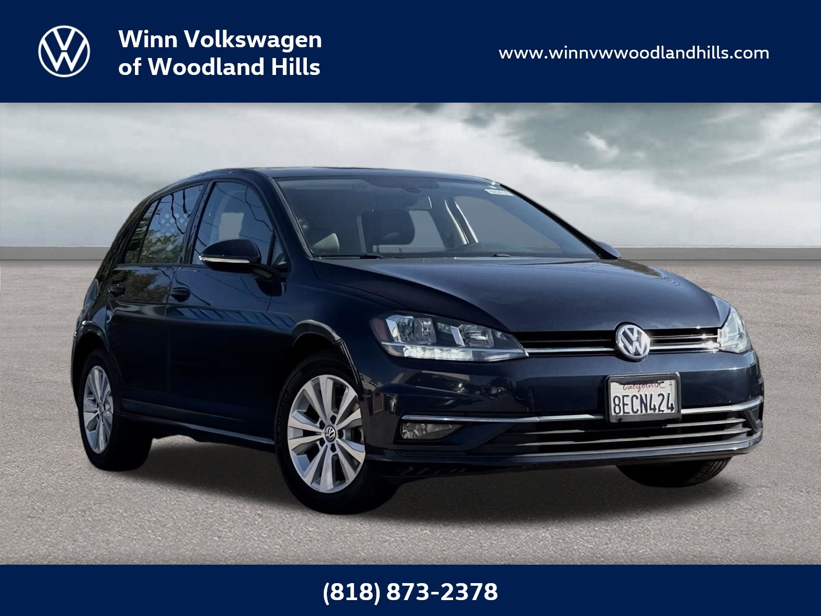 Night Blue 2018 Volkswagen Golf Hatchback Front-Wheel Drive 6-Speed Automatic