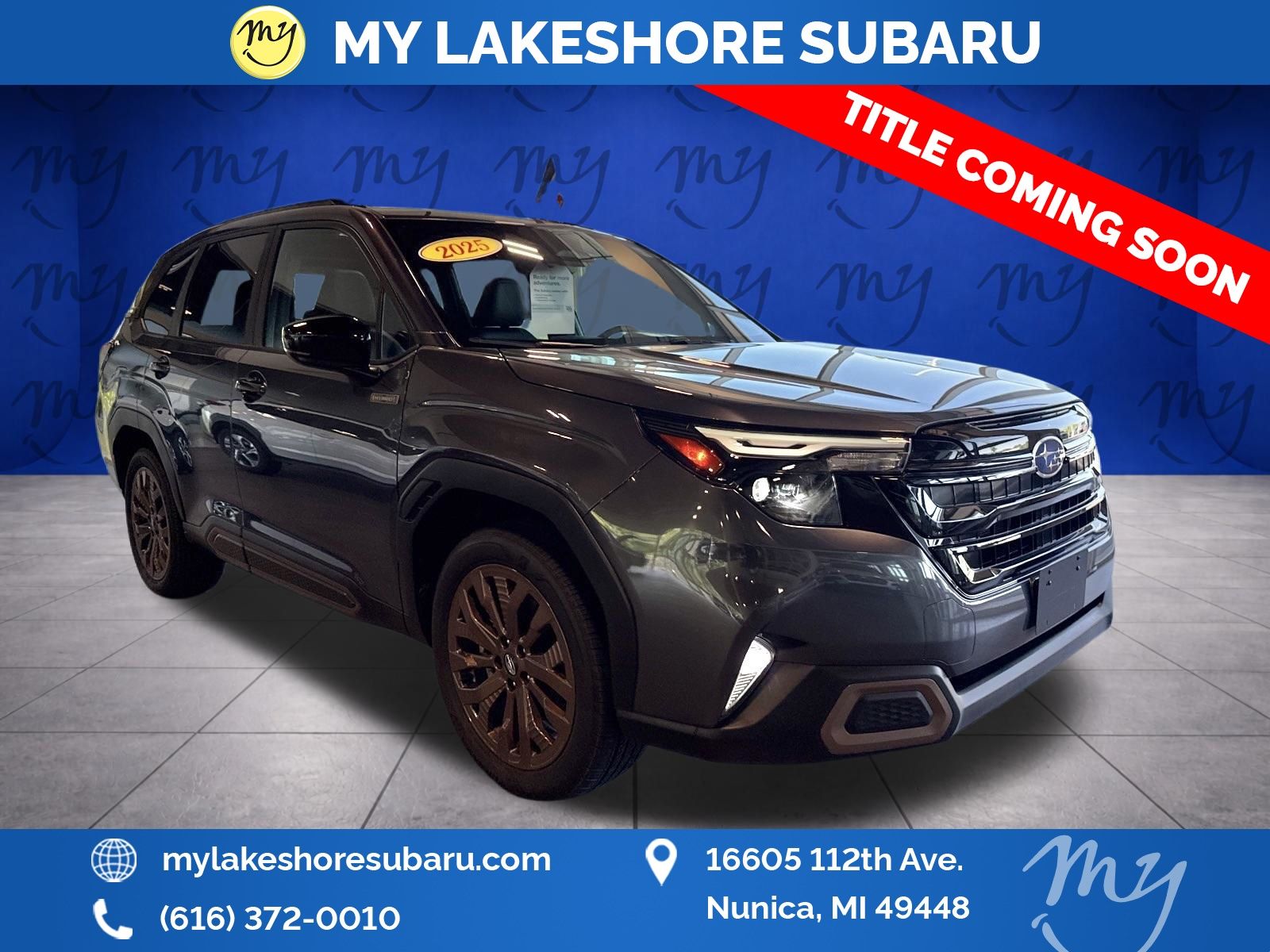 Magnetite Gray Metallic 2025 Subaru Forester Hybrid Sport AWD SUV / Crossover All-Wheel Drive Continuously Variable Transmission