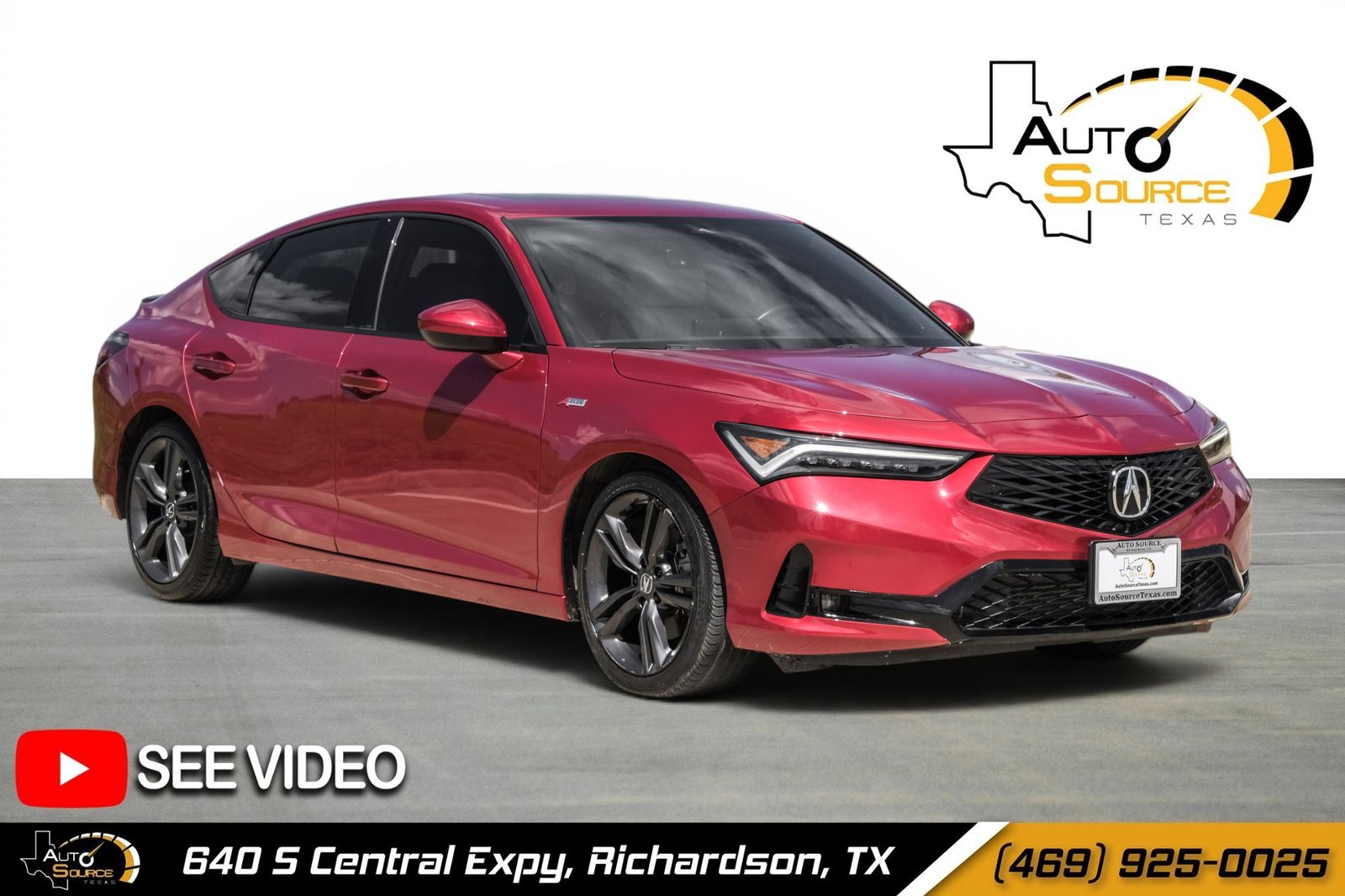 Performance Red 2023 Acura Integra FWD with A-SPEC Package Sedan Front-Wheel Drive Continuously Variable Transmission