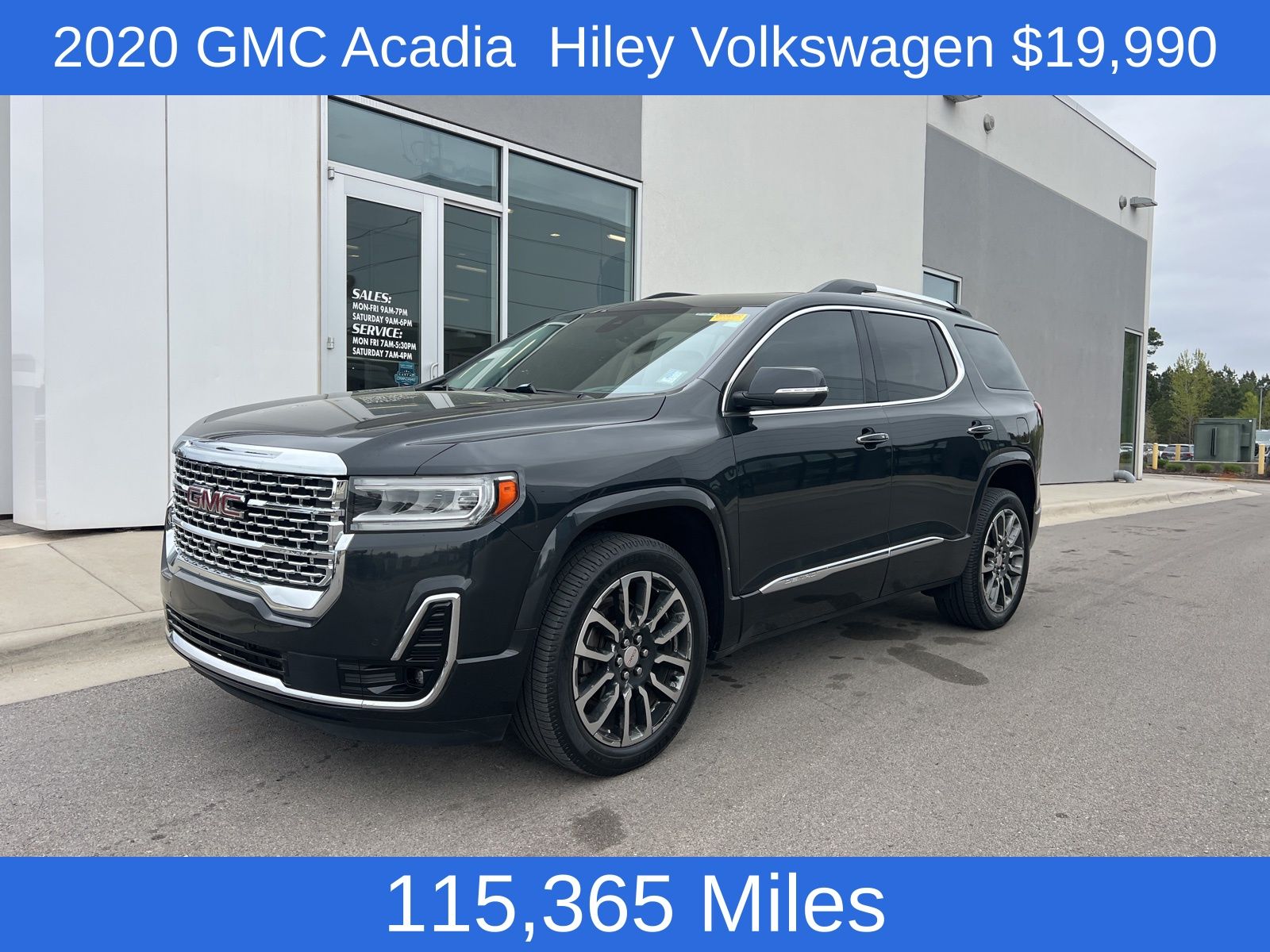 Carbon Black Metallic 2020 GMC Acadia Denali FWD SUV / Crossover Front-Wheel Drive 9-Speed Automatic