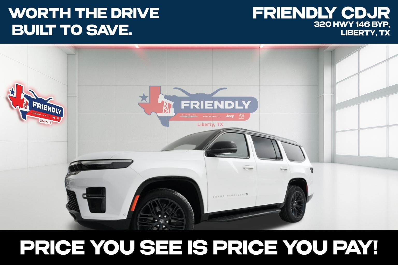 Bright White Clearcoat 2026 Jeep Grand Wagoneer SUV / Crossover Four-Wheel Drive 8-Speed Automatic