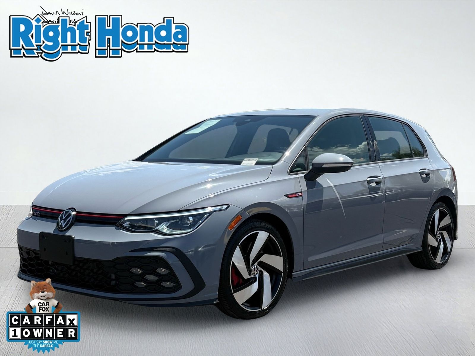 Silver 2024 Volkswagen Golf GTI Hatchback Front-Wheel Drive 7-Speed Dual Clutch