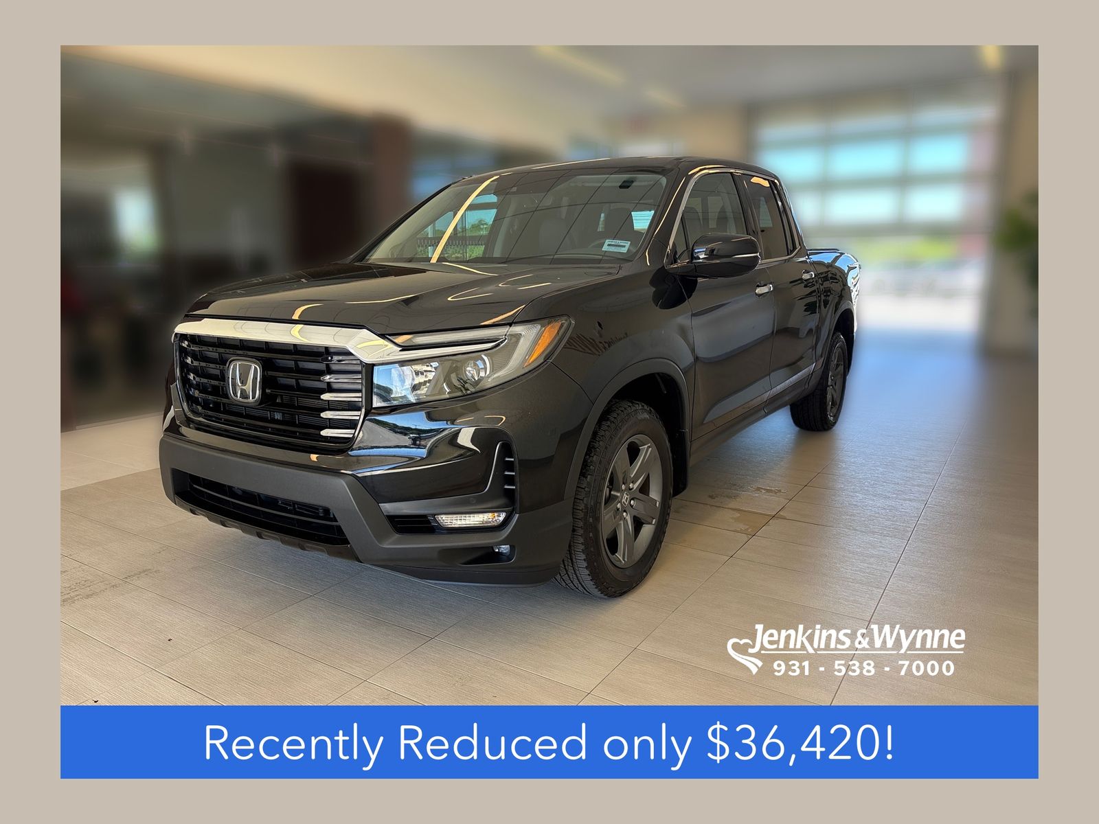 Black 2023 Honda Ridgeline RTL-E AWD Pickup Truck All-Wheel Drive 9-Speed Automatic