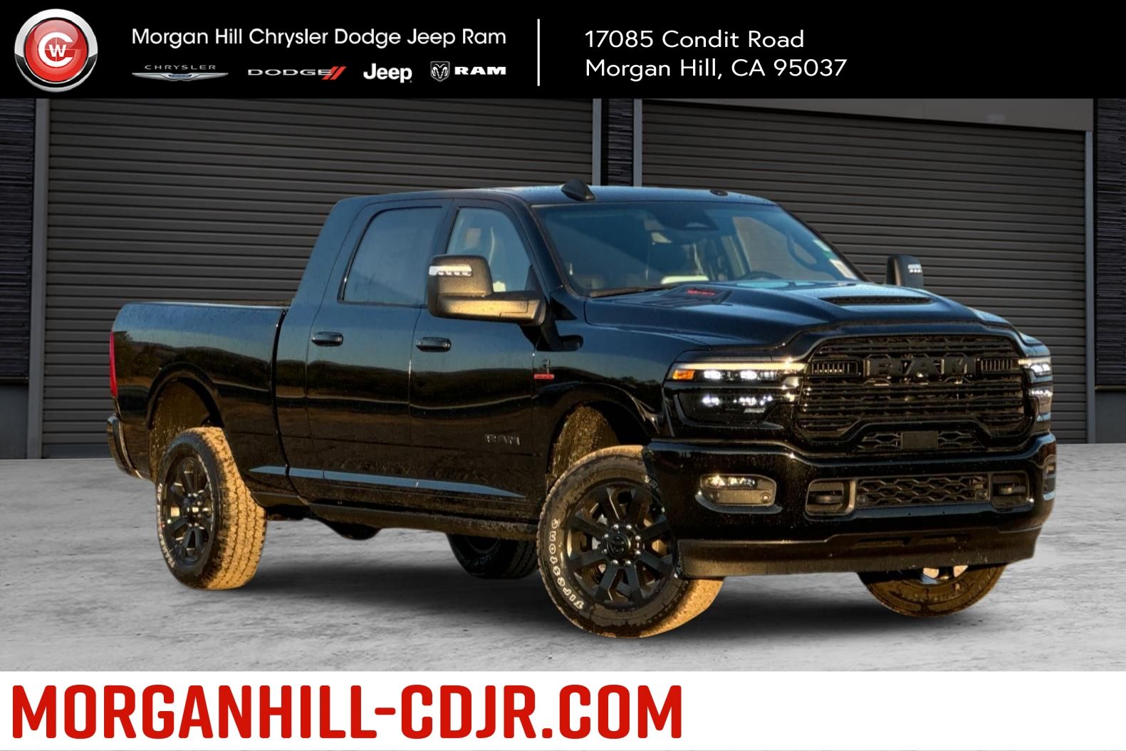 Diamond Black Crystal Pearlcoat 2026 RAM 2500 Laramie Mega Cab 4WD Pickup Truck Four-Wheel Drive 8-Speed Automatic