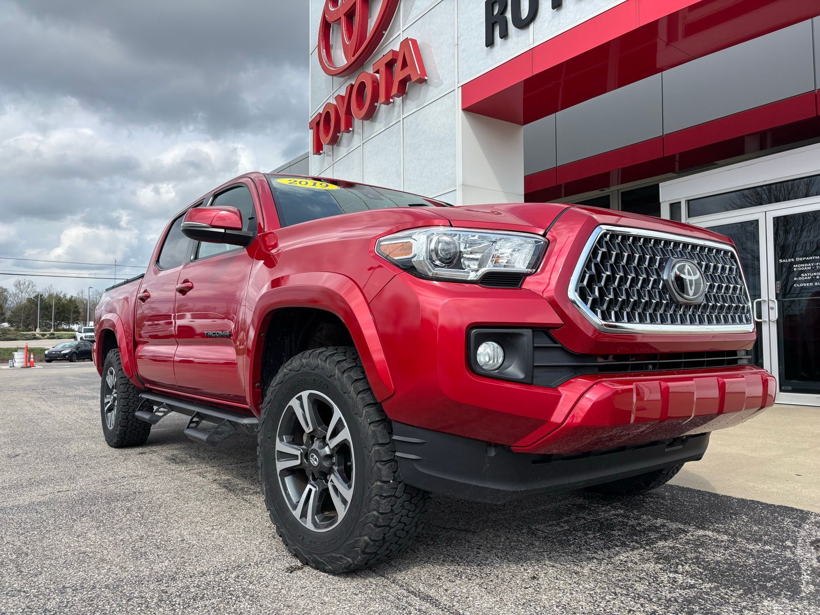 Barcelona Red Metallic 2019 Toyota Tacoma TRD Sport Double Cab 4WD Pickup Truck Four-Wheel Drive 6-Speed Automatic