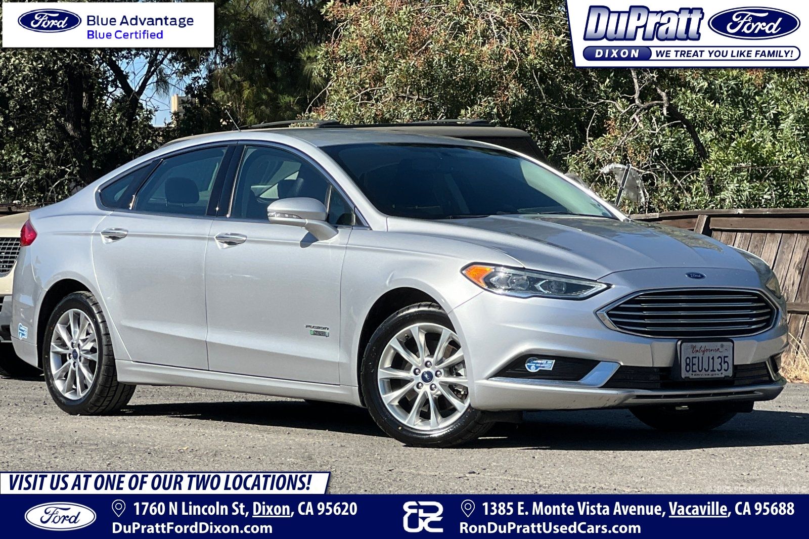 Ingot Silver 2018 Ford Fusion Energi Sedan Front-Wheel Drive Continuously Variable Transmission