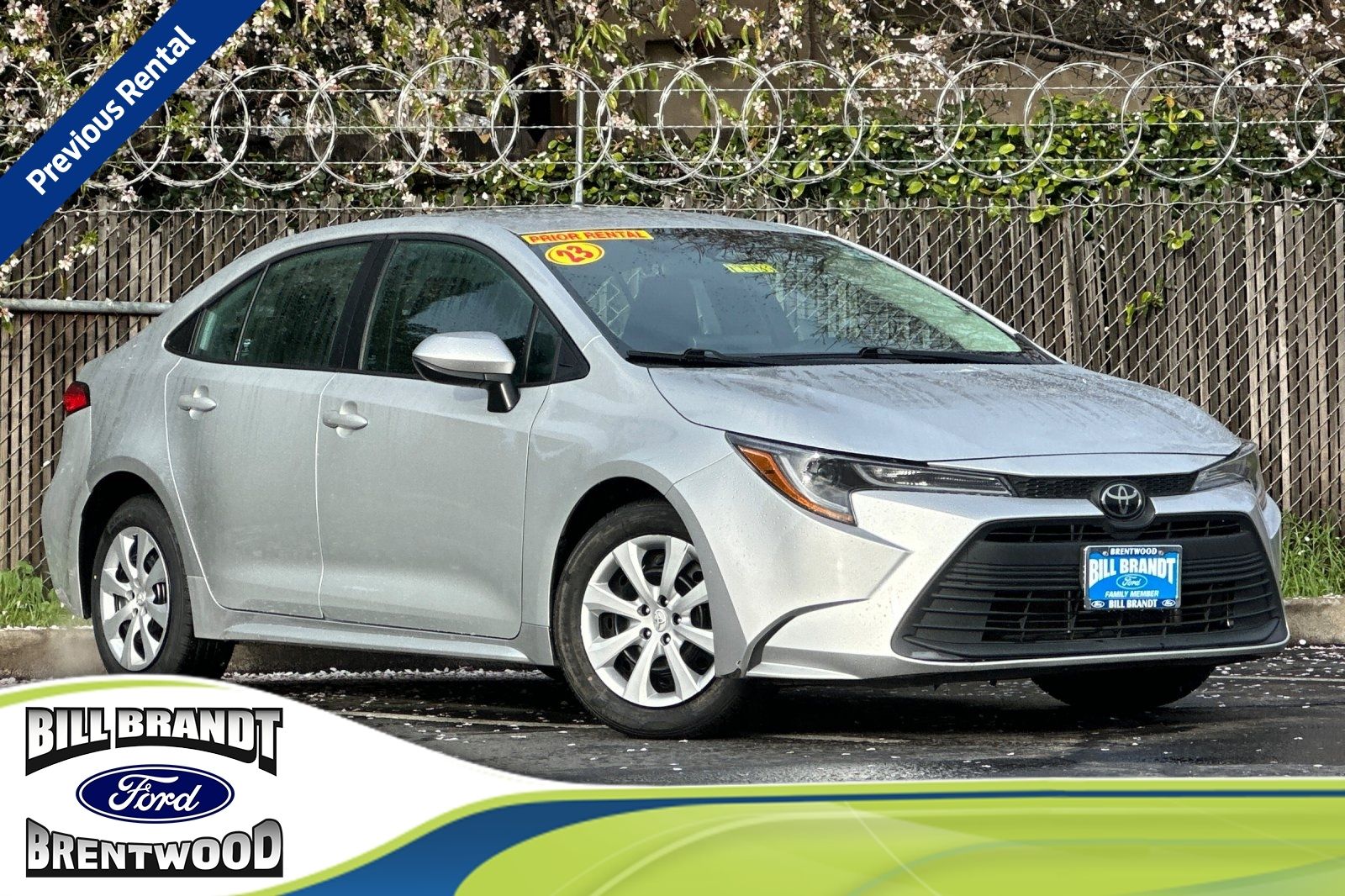 Classic Silver Metallic 2023 Toyota Corolla LE FWD Sedan Front-Wheel Drive Continuously Variable Transmission