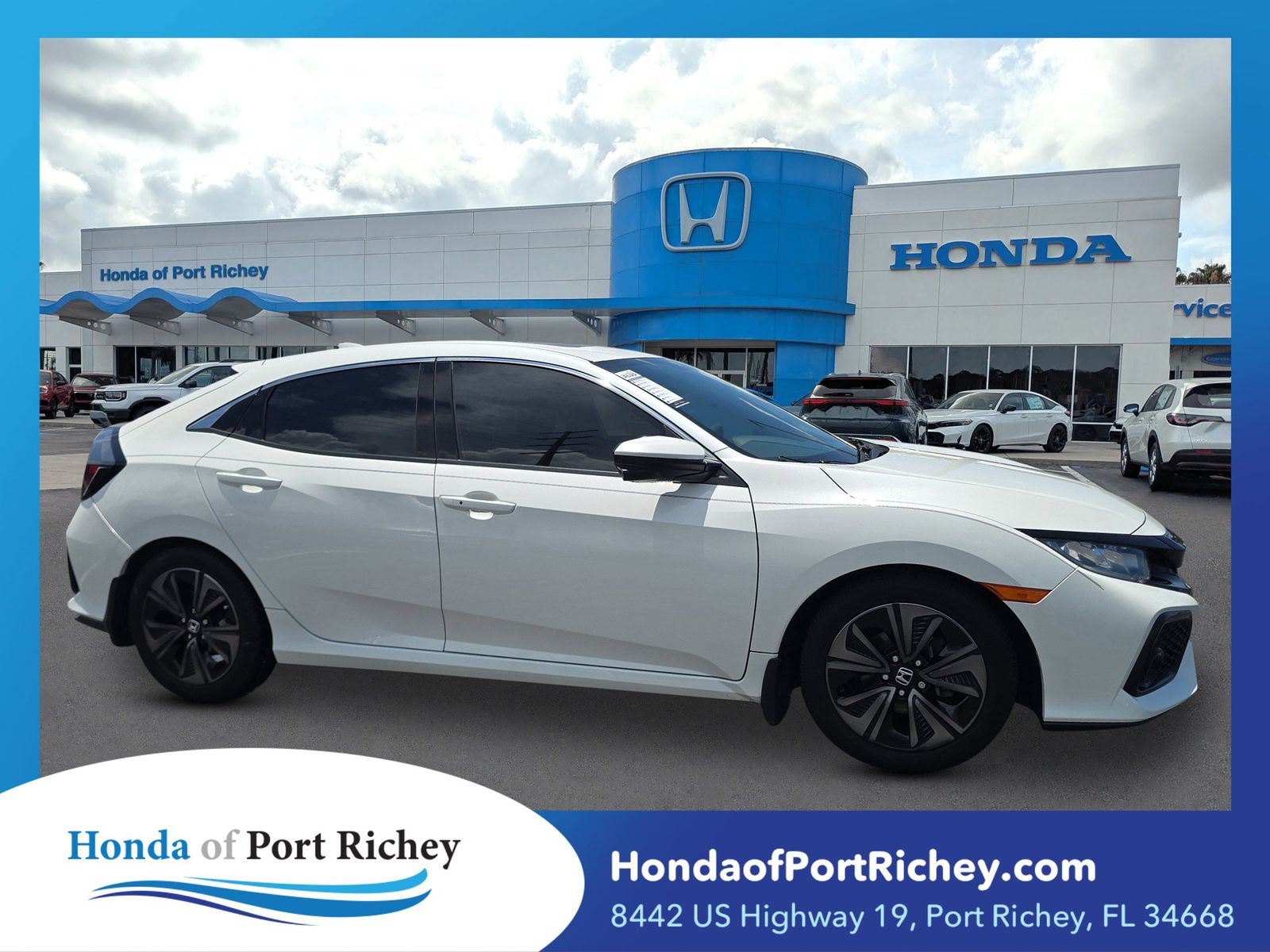 White Orchid Pearl 2017 Honda Civic Hatchback EX Hatchback Front-Wheel Drive Continuously Variable Transmission