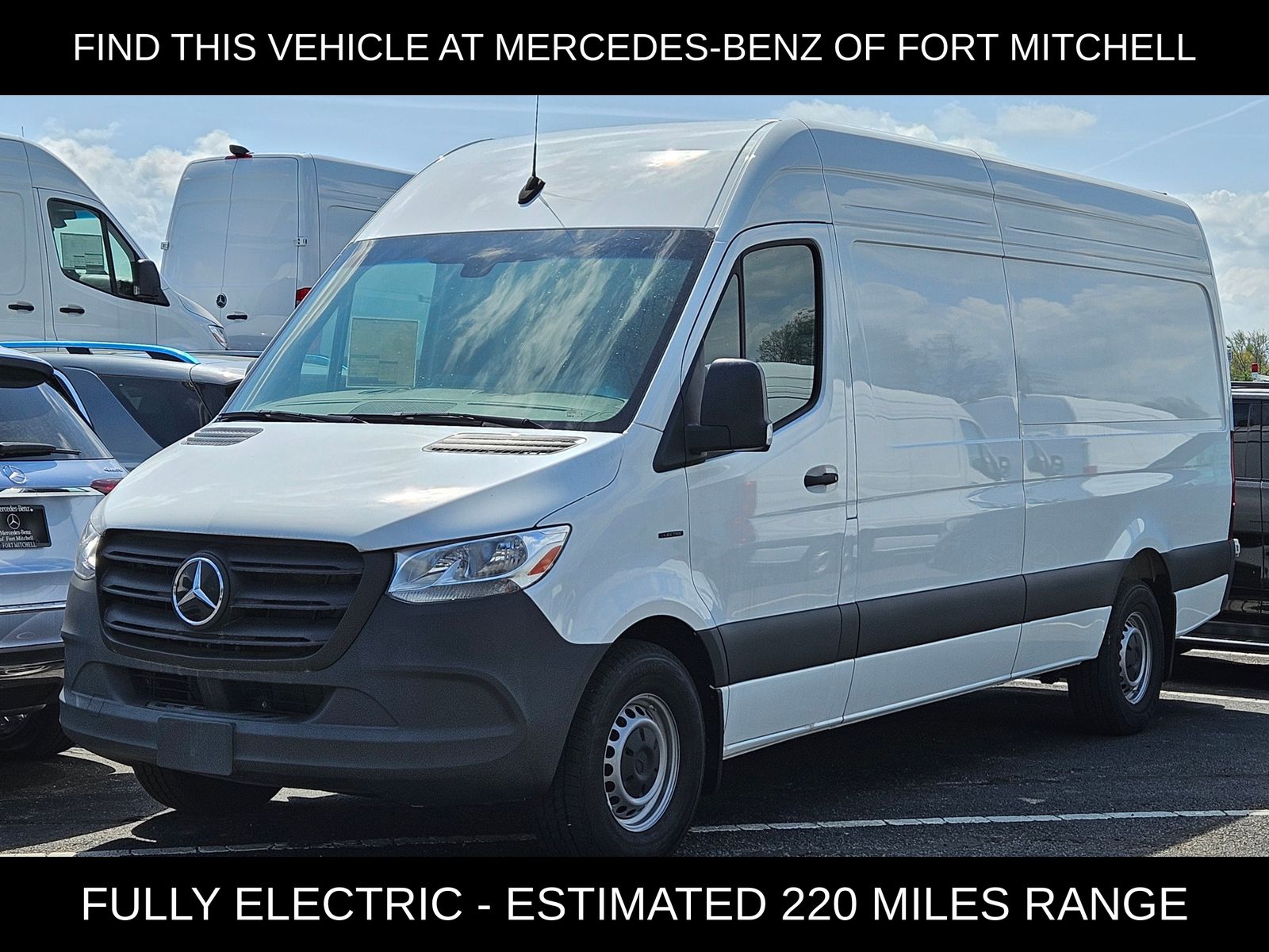 Arctic White 2024 Mercedes-Benz eSprinter 2500 170 High Roof Cargo SO RWD Van Rear-Wheel Drive 1-Speed Automatic