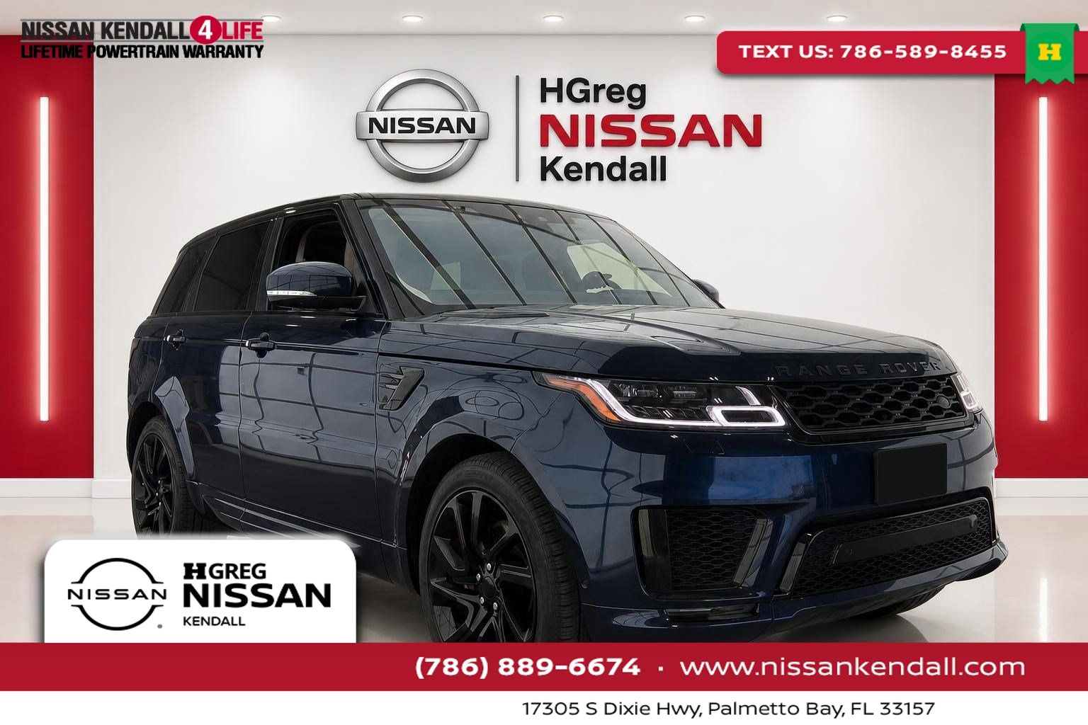 Blue 2019 Land Rover Range Rover Sport SUV / Crossover All-Wheel Drive 8-Speed Automatic