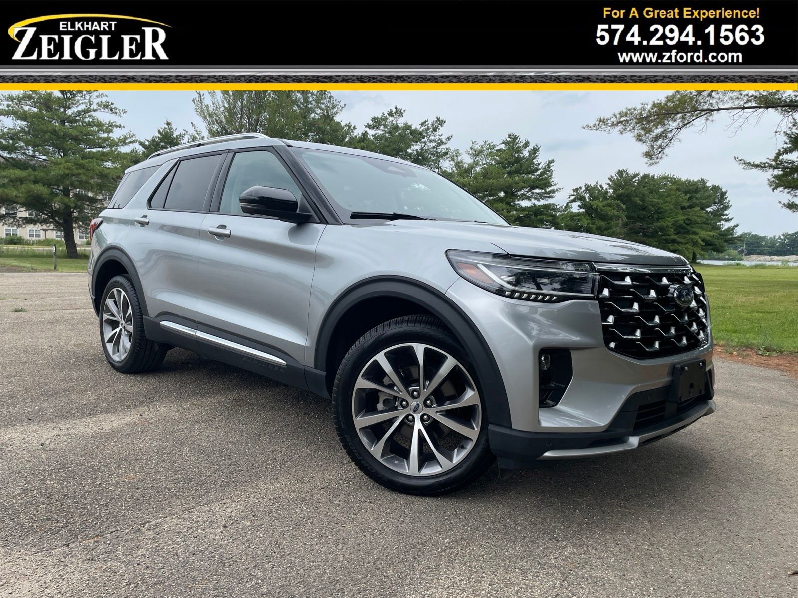 Silver Metallic 2025 Ford Explorer SUV / Crossover All-Wheel Drive Automatic
