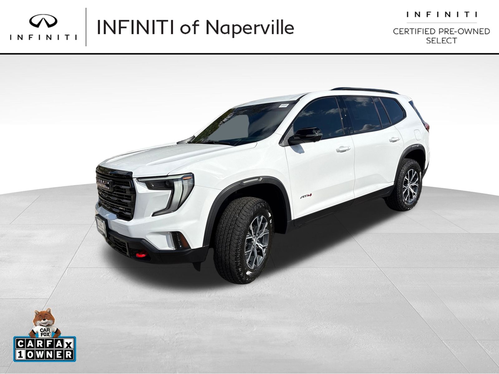 Summit White 2024 GMC Acadia AT4 AWD SUV / Crossover Four-Wheel Drive 8-Speed Automatic