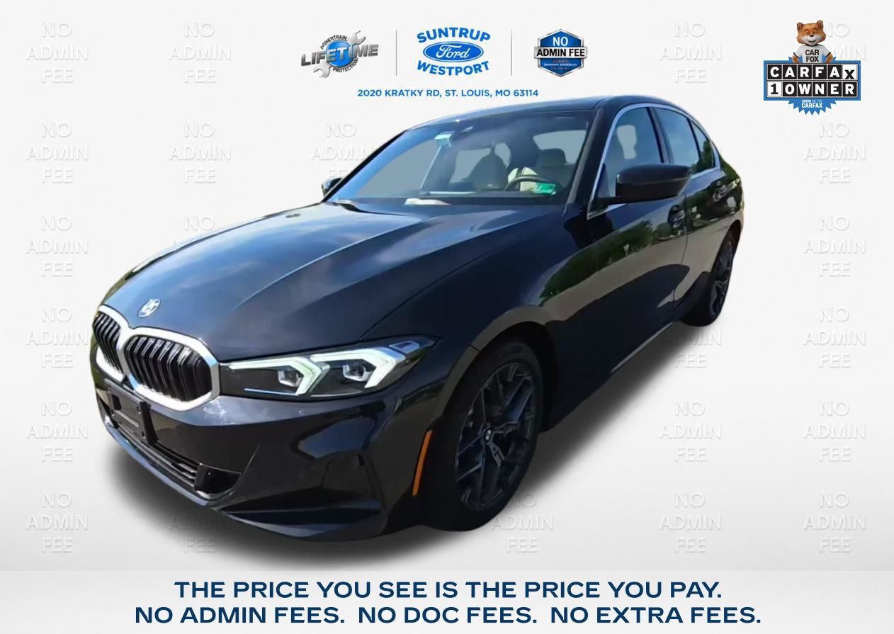 Black Sapphire Metallic 2025 BMW 3 Series Sedan Rear-Wheel Drive 8-Speed Automatic