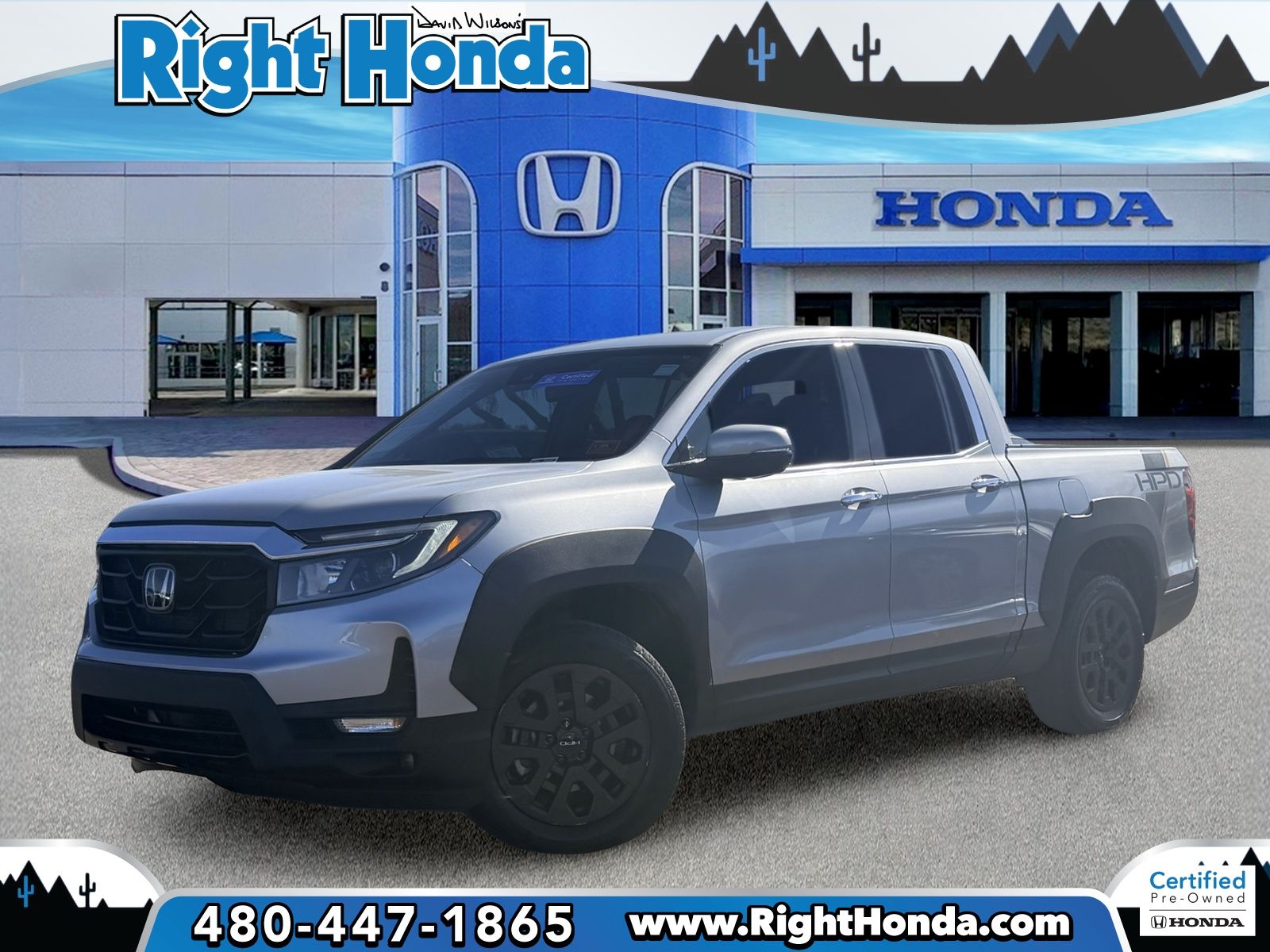 Lunar Silver Metallic 2023 Honda Ridgeline RTL-E AWD Pickup Truck All-Wheel Drive 9-Speed Automatic