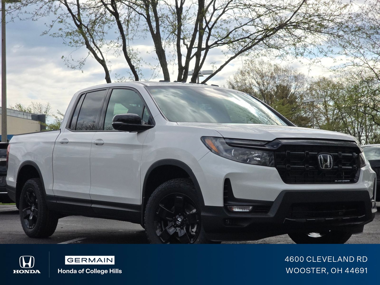 Platinum White 2026 Honda Ridgeline Pickup Truck All-Wheel Drive 9-Speed Automatic